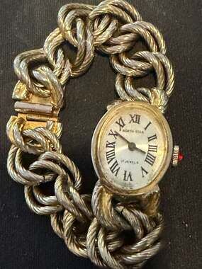 Vintage North Star 17 Jewels Women's Mechanical Watch with Rope Chain Bracelet